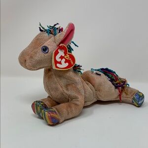 Ty Beanie Baby Plush Horse - Multicolor Mane
